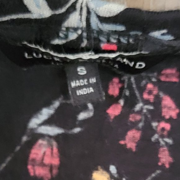 Lucky Brand Cold Shoulder Floral Shirt Size Small - Picture 7 of 13